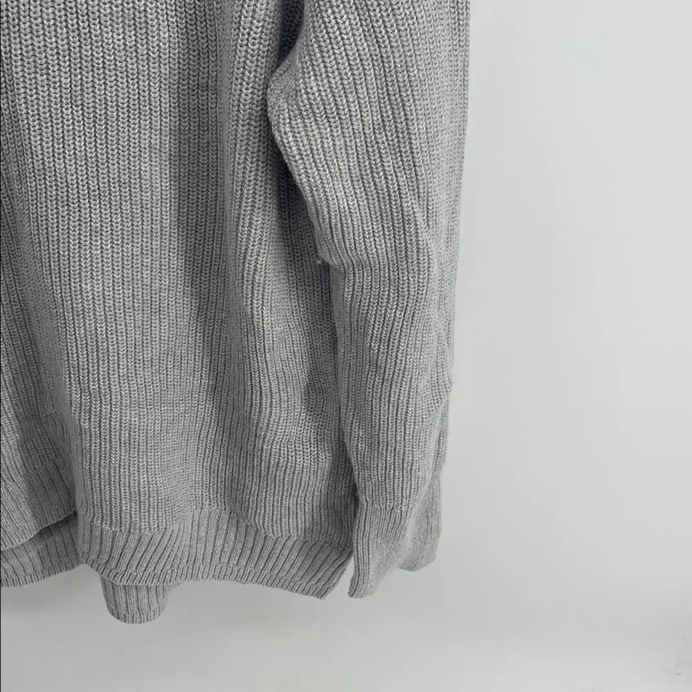 J. Crew cotton cashmere blend ribbed relaxed fit turtleneck pullover sweater S